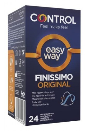 Control EasyWay Finissimo Original préservatifs fins avec languette pour port rapide - 24 préservatifs