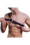 Harnais pour homme en cuir synthétique avec boucle réglable pour cosplay, club, punk, gothique, festival, rave, fête dHallow