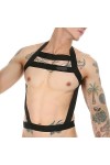 WSZJLN Harnais de Corps Sexy pour Hommes, Sangles de Ceinture élastiques, col Licou, vêtements de Costume, Rouge, Taille Uniq