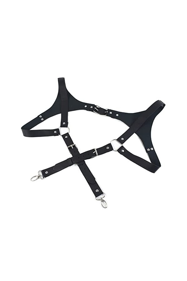 TRENIS Hommes Bretelles Vintage En Cuir Bretelles Bretelles Hommes Harnais Punk Poitrine Épaule Ceinture Sangle Vêtements Acc