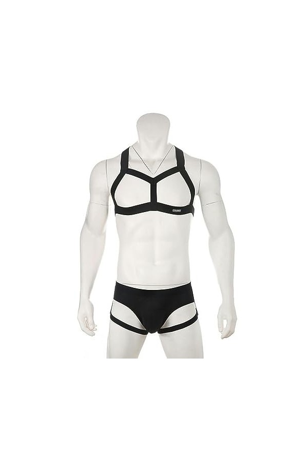 WSZJLN Ensemble de Harnais de Poitrine pour Hommes, Harnais dépaule élastique, Sangle de Jambe, Ceinture, sous-vêtements Sex