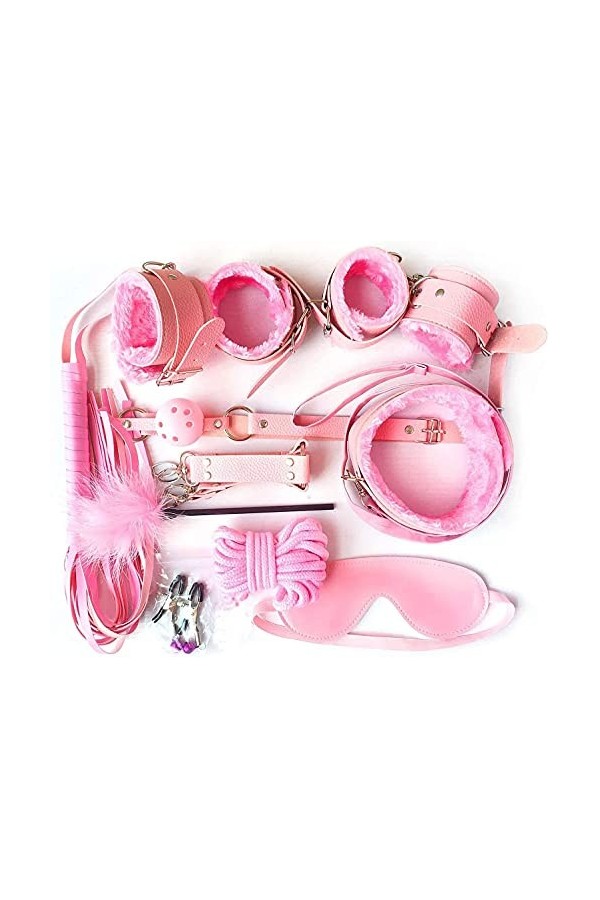 TEEC Kit de Bandage BDSM Mobilier de Lit Durable et Réglable Ensemble de 10 Pièces