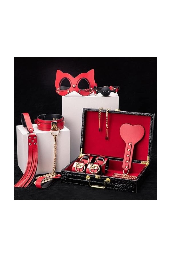 8pcs SM Cadeau de luxe pour Couple réglables B-D-S-M Vêtements Confort Menottes Šex Adulte Confortable Sports Accessoires Men