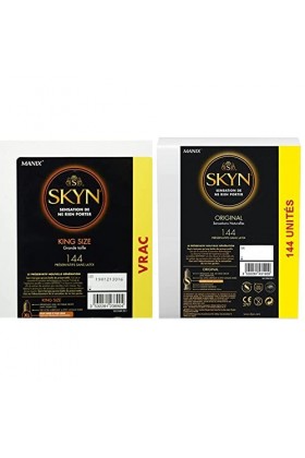 SKYN KING SIZE 144 Préservatifs Grande taille - MEGA PACK & ORIGINAL Mega Pack de 144 Préservatifs Sensation De Ne Rien Porte