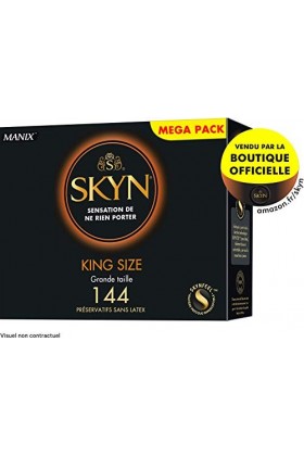 SKYN KING SIZE 144 Préservatifs Grande taille - MEGA PACK & ORIGINAL Mega Pack de 144 Préservatifs Sensation De Ne Rien Porte
