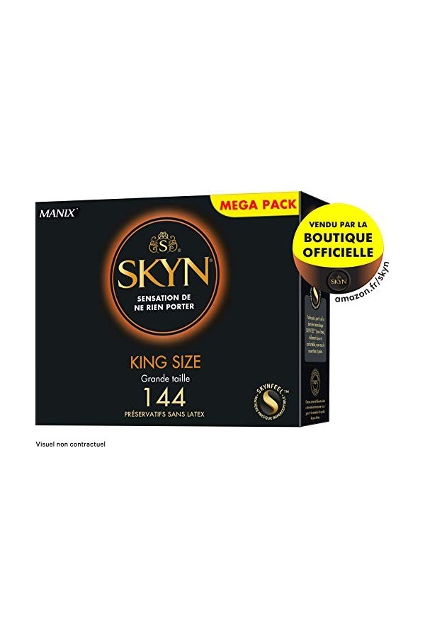 SKYN KING SIZE 144 Préservatifs Grande taille - MEGA PACK & ORIGINAL Mega Pack de 144 Préservatifs Sensation De Ne Rien Porte