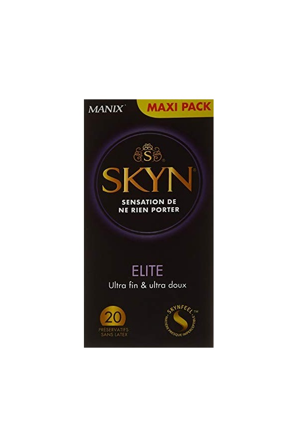 Skyn Elite 20 Préservatifs Masculins Ultra fins et Ultra doux & EXCITATION 10 Préservatifs masculins texture maxi-perlée + ef