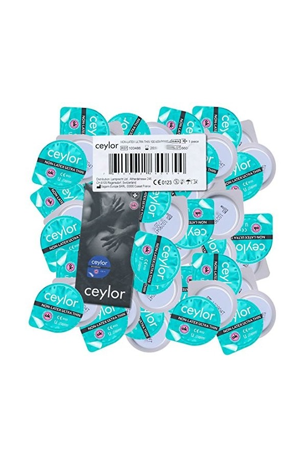 Ceylor"Non-Latex" 100 préservatifs en polyuréthane, extra fins