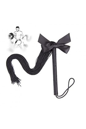 RianGor Fouet équestre chevauchant Un Jouet de fête pour Couple tissé Noir