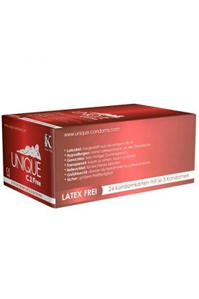 Kamyra Unique Free : 24x3 Préservatifs sans latex en étui discret