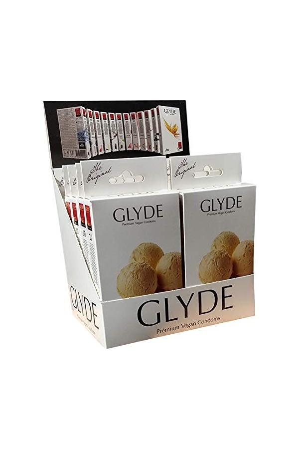 Glyde Ultra Vanilla : 10x10 préservatifs vegans, offre spéciale!