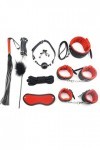 Kit de Bandage BDSM Mobilier de Lit Durable et Réglable Ensemble de 10 Pièces bk 