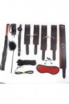 Kit de Bandage BDSM Mobilier de Lit Durable et Réglable Ensemble de 10 Pièces bk 