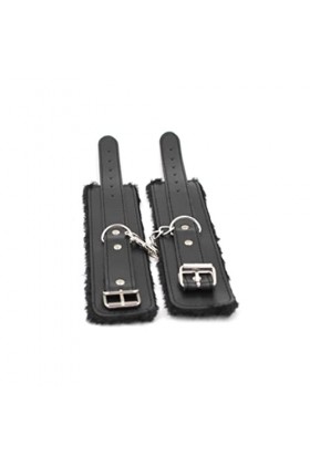 Odoukey Magans en Cuir PU, réglable PU + Pouce en Peluche en métal en Peluche en métal de Cheville Bracelets pour Adultes pou