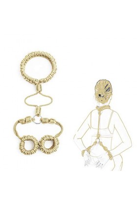 Amazing Mall Imitation Chanvre Corde Ensemble réglable attaché Mains et Pieds Couples Jeu Alternatif Jouets Accessoires de sc