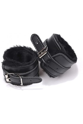 Générique Menottes en Cuir de Poignet Moelleux Menottes Doublure en Peluche Douce Menottes de Poignet Menottes rôle de Manche