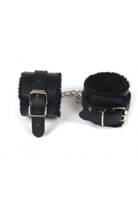 Générique Menottes en Cuir de Poignet Moelleux Menottes Doublure en Peluche Douce Menottes de Poignet Menottes rôle de Manche