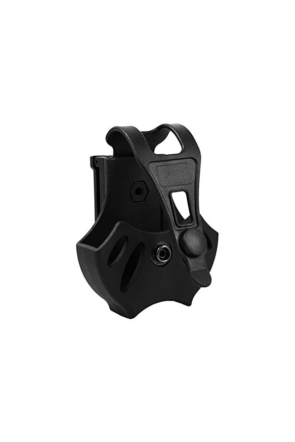 Etui Menottes Tactique, Pochette Porte-Menottes Snap Rotatif à 360° Étui Taille Gadget pour Ceintures de 1,5 à 2,0 pour C