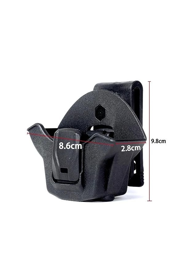 OWB Étui de menottes à verrouillage automatique professionnel pour menottes standard avec porte-clés