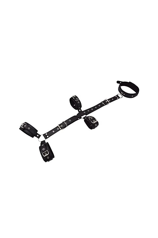 JSSPUN Boucle en métal réglable en Cuir, Interaction du Cou aux Mains inversées, sadapte à Toutes Les Tailles.