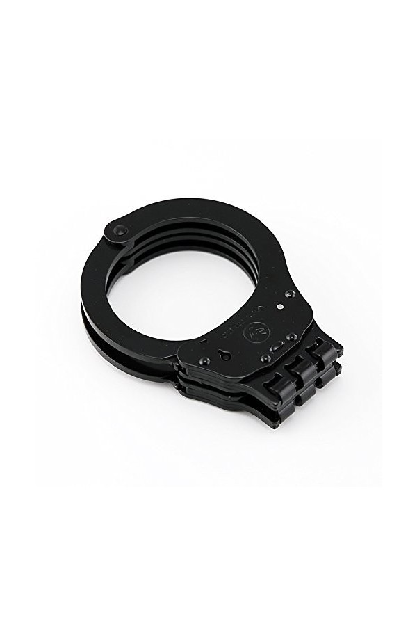 VIPERTEK Menottes robustes à charnières en acier édition Police Noir