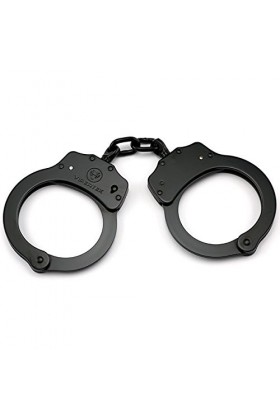 VIPERTEK Double Lock Steel Police Edition Professional Grade Handcuffs Black 