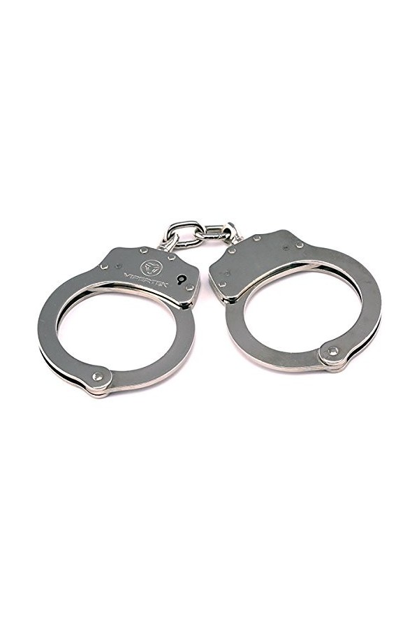 Vipertek double Lock en acier Police Edition DE Qualité professionnelle des Menottes Argent par Vipertek