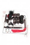 10 Piece Black Red Leather Couple Cosplay Set Diamond Textured Soft Cómpleto Tools šêx Toys šêx Toysper for Couple Bõndängë