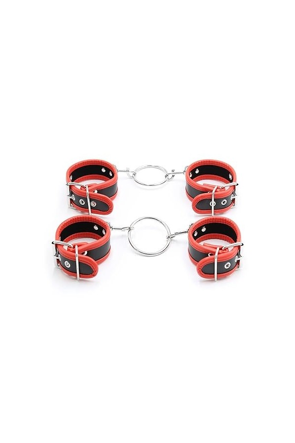 HUNTVE Bracelet en cuir rouge noir Bracelet en cuir amovible