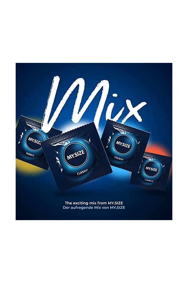 My.Size Mix préservatifs taille 6, 64 mm, pack avantageux, contenu 60 pièces