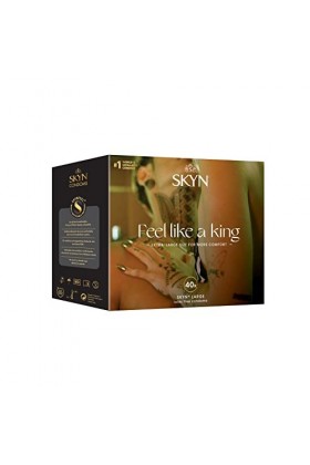 SKYN Feel Like a King Large : Lot de 40 Préservatifs Extra Larges/Taille XL/Préservatifs sans latex Skynfeel pour Homme, Fi