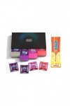 Durex - Coffret Cadeau Saint Valentin Plaisir - 40 préservatifs Fun Explosion Ultras fins - Extra lubrifiés - Texturés - Fra