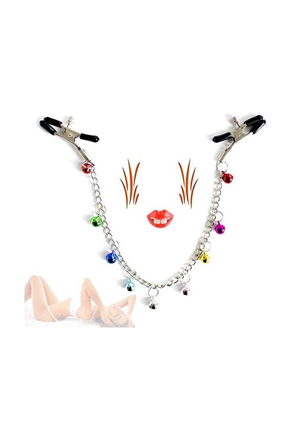 HUNTVE 1Pcs Metal Bell Body Clip Chain Clip Exotic Accessory Gothic Fetish Costume Festival Rave Costume