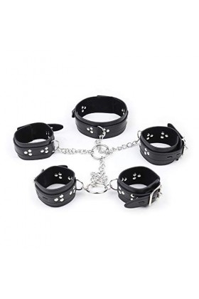 Cüffs en cuir cou et poignet à cheville réglable Rêstraiňt Play Accessories