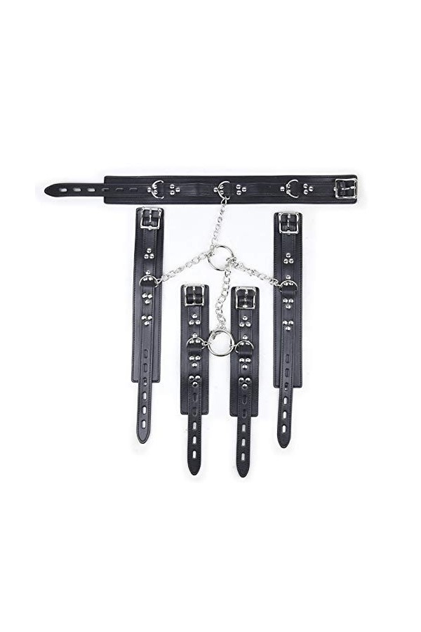 Cüffs en cuir cou et poignet à cheville réglable Rêstraiňt Play Accessories