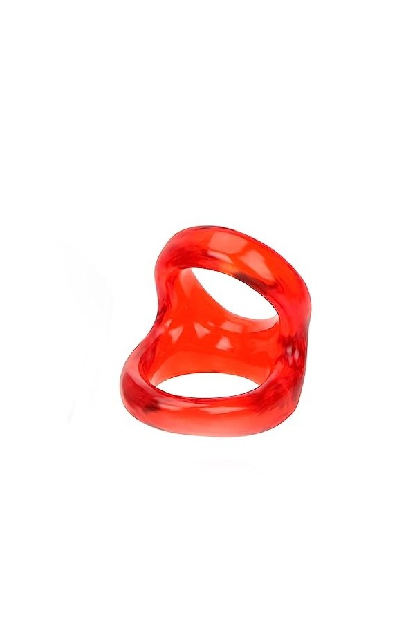 HUNTVE Anneau en Silicone Durable pour Hommes Anneau à Double Couche Rouge 