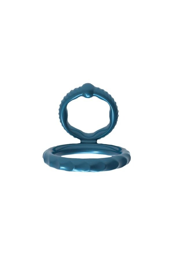 Anneau Double Anneau en Silicone Souple Super Élastique Couleur: Bleu 
