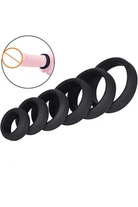 Anneaux en Silicone pour Hommes Couple Sporting Rubber Band, Lot de 6