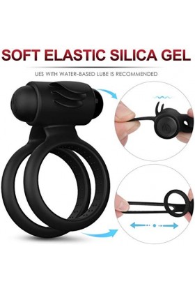 Forte Télécommande Double pénien Vibrant M-asseur T-Shirt Anneau Vibrant PÉNIS Plaisir Anneau Anneau PÉNIS Homme Sèxtôyse S