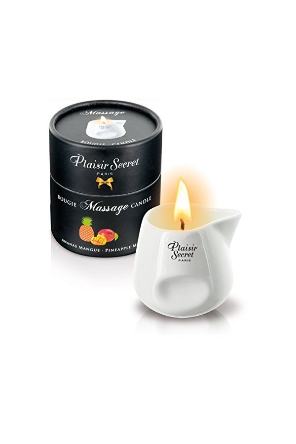 Plaisirs Secrets Bougie de Massage Gourmande Parfum Noix de Coco 80 ml