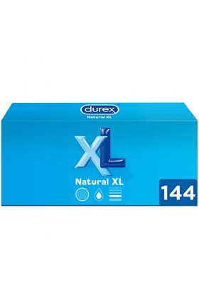 Durex Lot de 144 préservatifs originaux Naturel Plus Taille XL