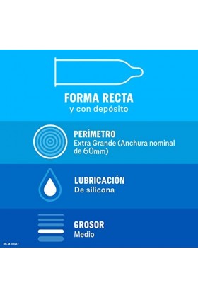 Durex Lot de 144 préservatifs originaux Naturel Plus Taille XL