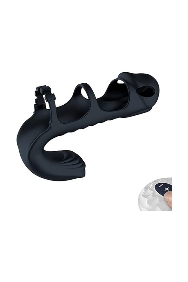 Anneau M-asseur Télécommande Silicone Toy Ann-Eau Vibrnt Pnis Homme Couple Electrique Anneau De P-Ê?Is Vibrant Télécommande