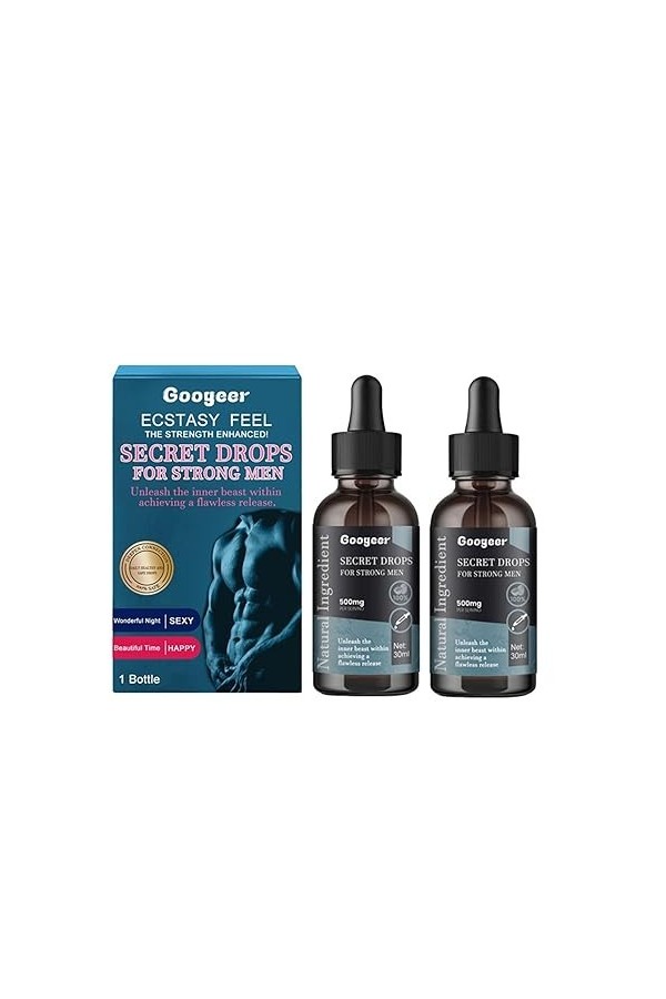 Secret Drops For Strong Men, Secret Happy Drops, Happy Hormones Drops, Promoting Relaxation, Promoting Improved Blood Flow, E