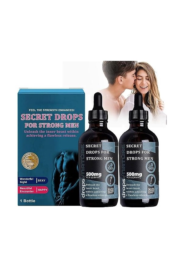 Gouttes secrètes pour hommes forts, améliore la sensibilité et le plaisir, gouttes heureuses secrètes pour les hommes forts, 
