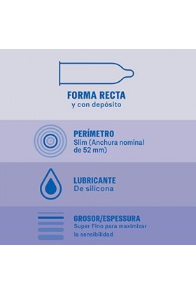 Durex Préservatifs invisible extra fin extra sensible et extra doux - 48 préservatifs