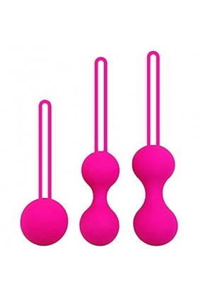 EsHals 3Boules de Geisha Pour Larééducation Du Périnée Rose Rouge 