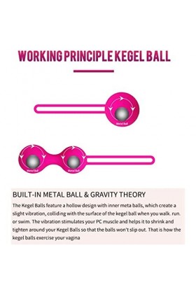 EsHals 3Boules de Geisha Pour Larééducation Du Périnée Rose Rouge 