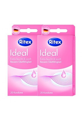 40 2 x 20 RITEX Préservatifs idéales - préservatifs supplémentaires humides