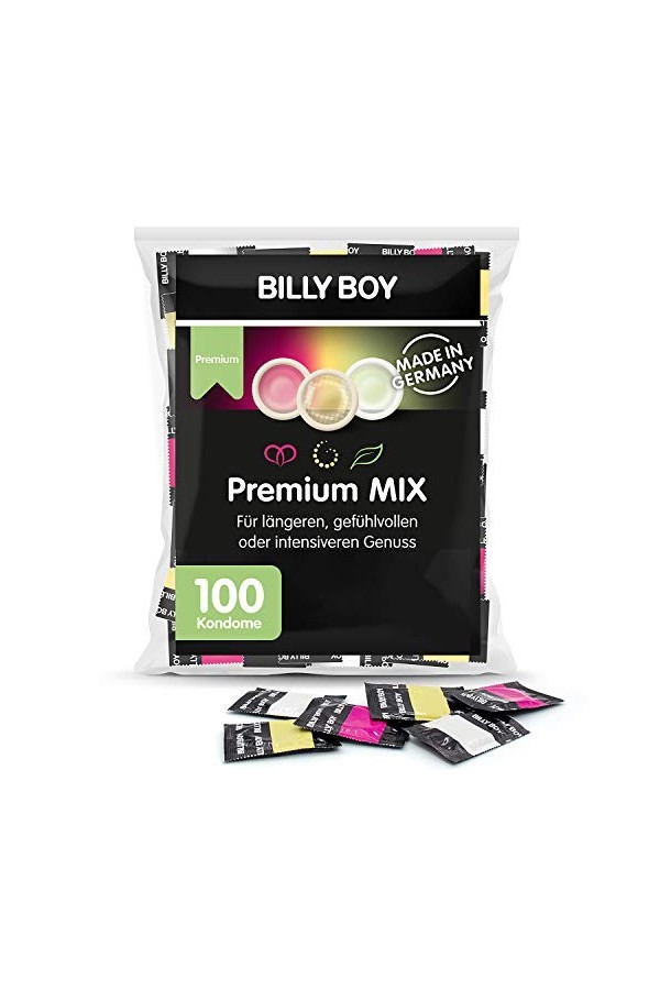 Billy Boy Lot de 100 préservatifs Premium Mix